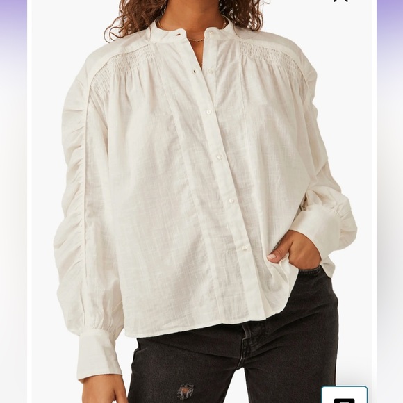 🎉HP🎉NWT Free People Maraya Button Up Top - Picture 4 of 13